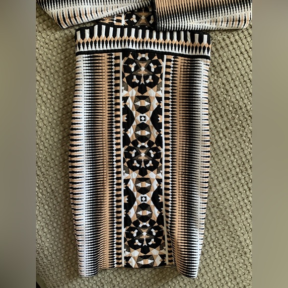 Torn By Ronny Kobo knit black, white, and nude dress - Picture 6 of 9